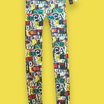 Rocawear Women’s Printed Leggings Hip Urban Style Active Wear Sz L New